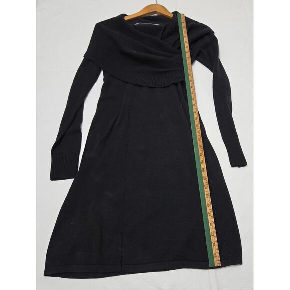 Athleta Black Cotton Wool Sweater Dress Woman's Size XS - Picture 5 of 7